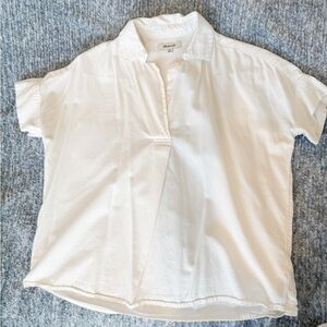 Madewell White Short Sleeve Shirt
